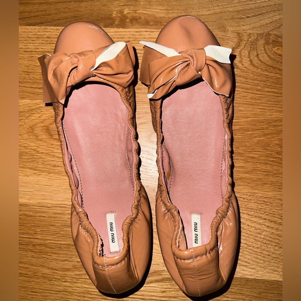 Miu Miu Patent Leather Flats